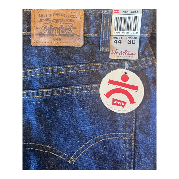 Vintage New Levi's Levi Signature Jeans Mens 44X30 540 Relaxed Fit Denim 1993 - Picture 1 of 16